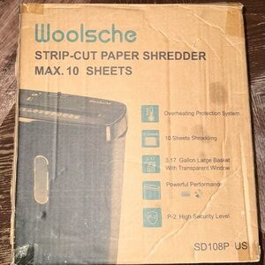 Paper Shredder Woolshe Strip-cut Max. 10 Sheets